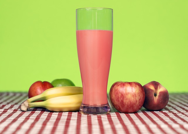 smoothie, banány, nektarinky